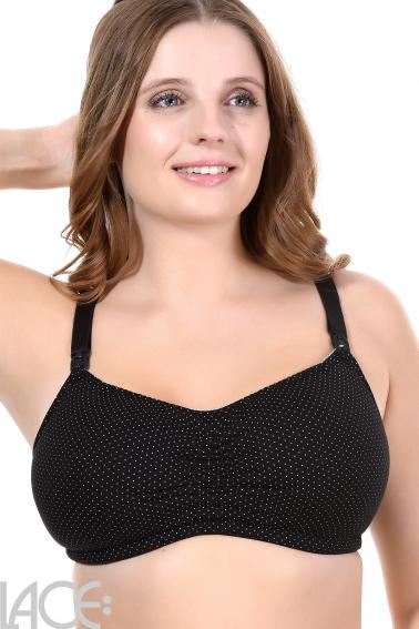 Royce Blossom Wire-Free Adjustable Bra Black/White Dots – Island Girl