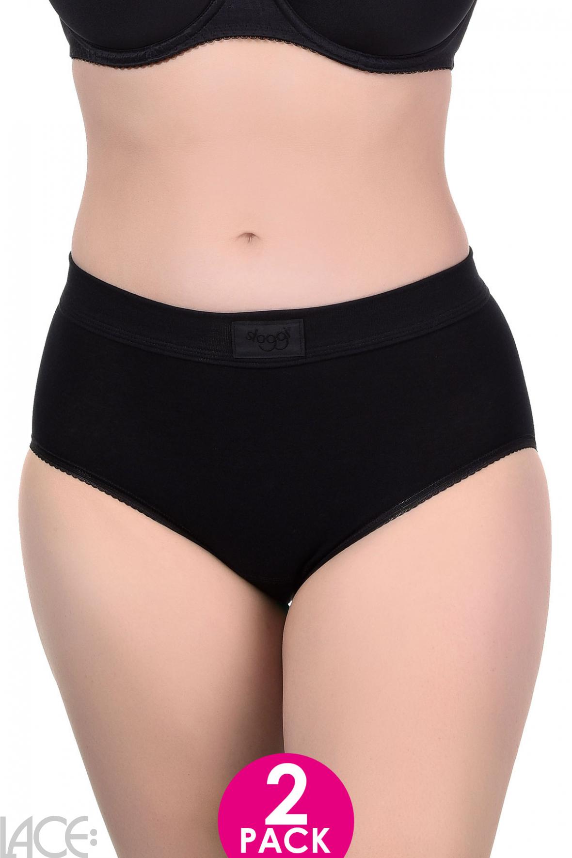 Sloggi Sloggi Double Comfort Full brief - Cotton - 2 Pack BLACK –