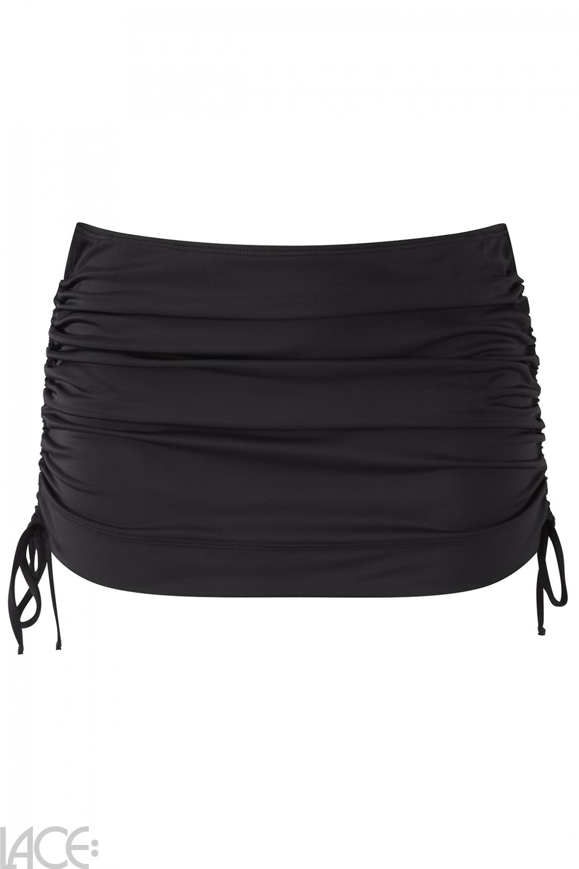 Anya Swim Skirt by Panache, Black, Skirted Brief