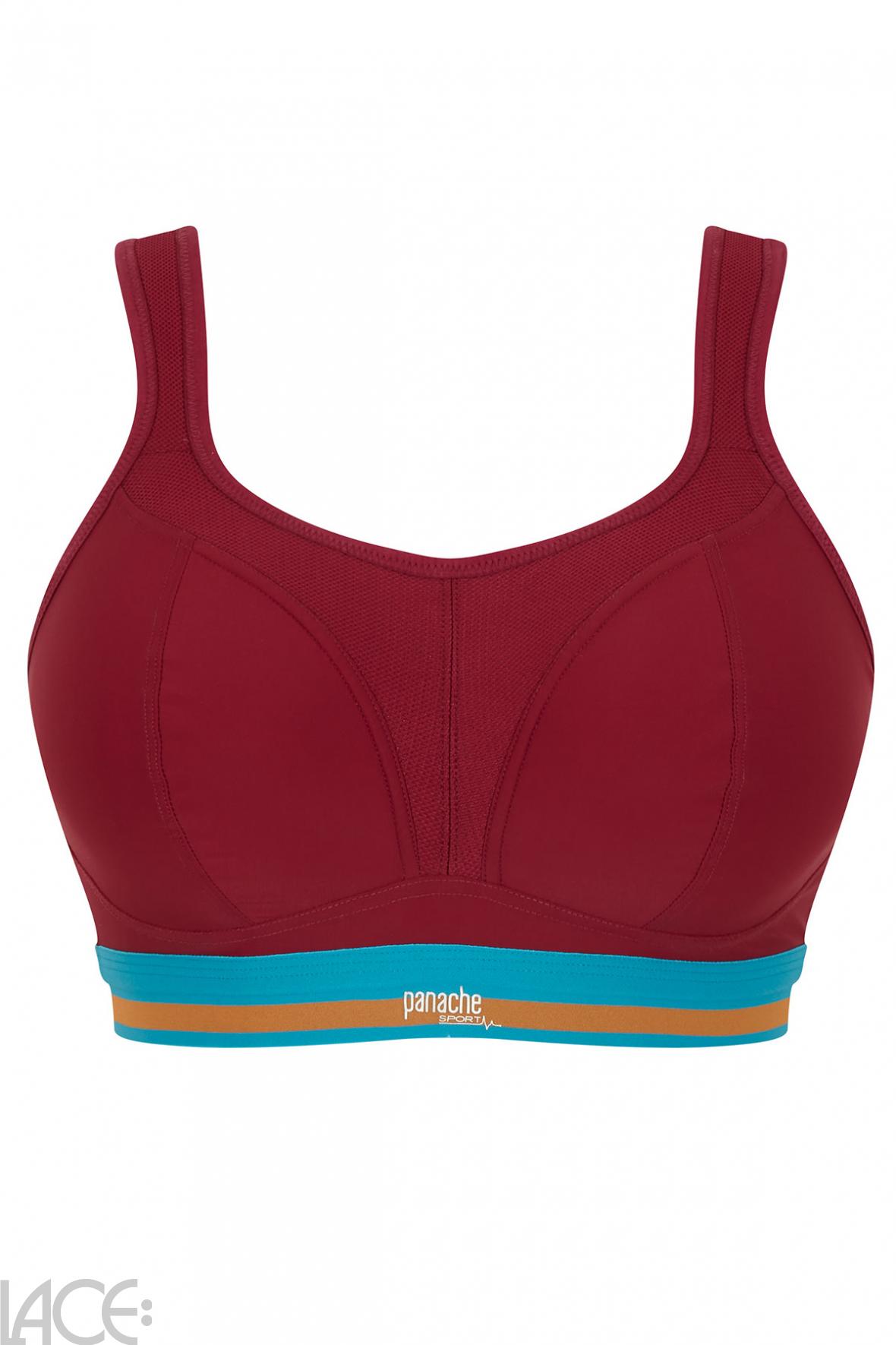 Panache Sport Sports bra non-wired F-K cup CRANBERRY – Lace