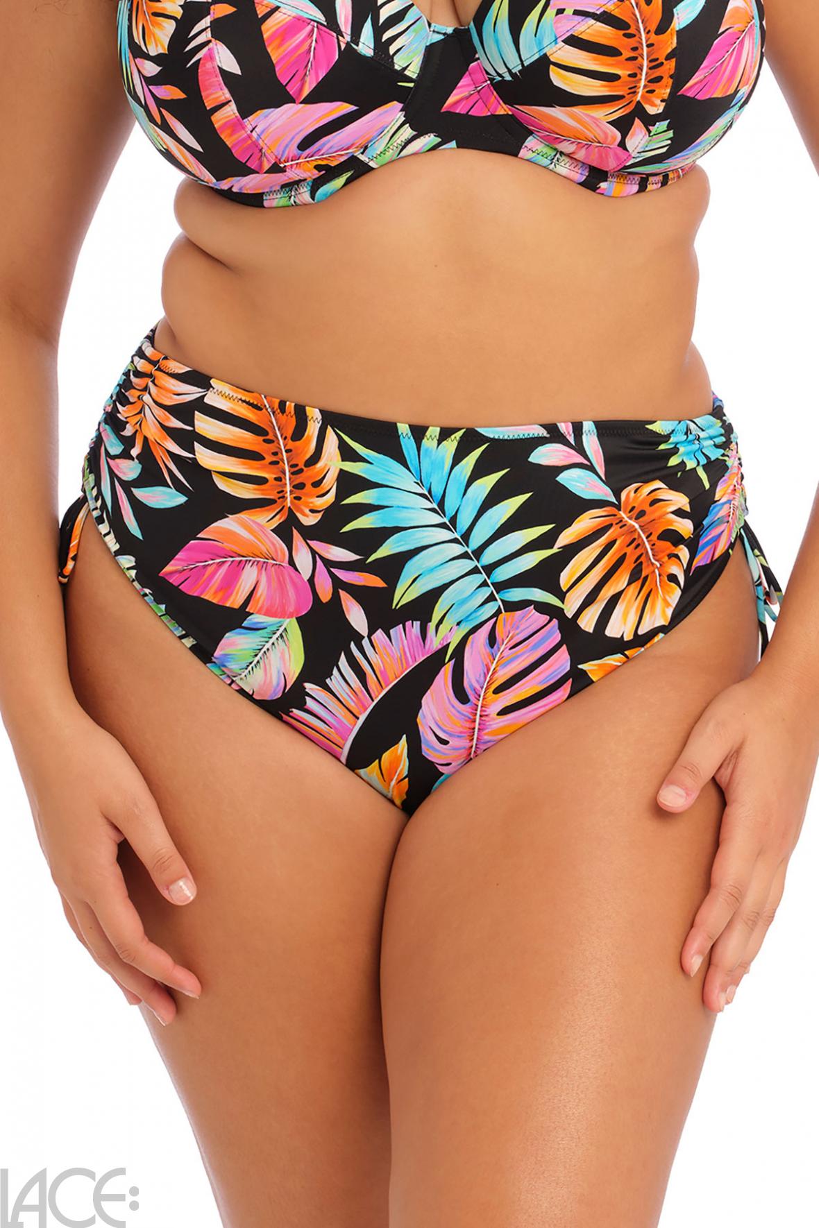 Elomi Swim Tropical Falls Bikini Full brief (adjustable leg) BLACK – Lace -Lingerie.com