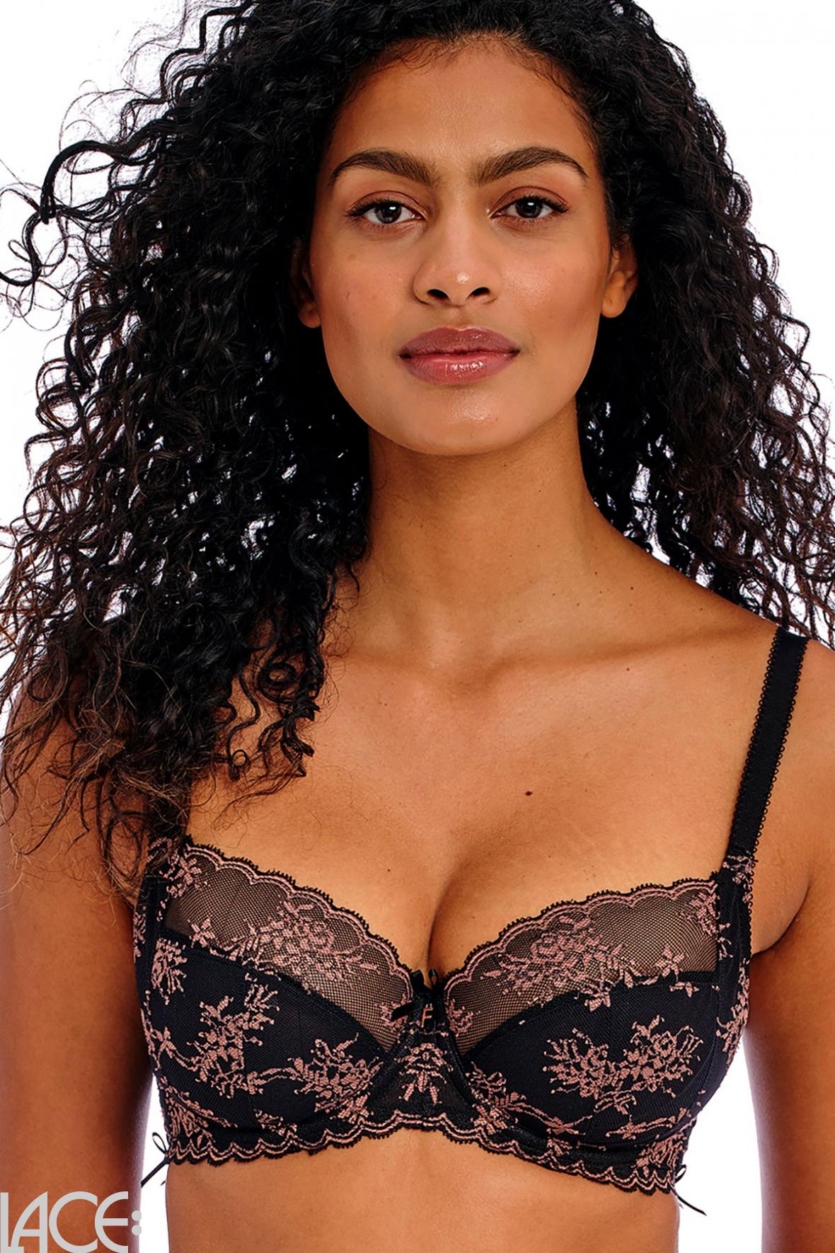 Freya, Intimates & Sleepwear, Freya Black Lace Balconette Style Bra Size  3h