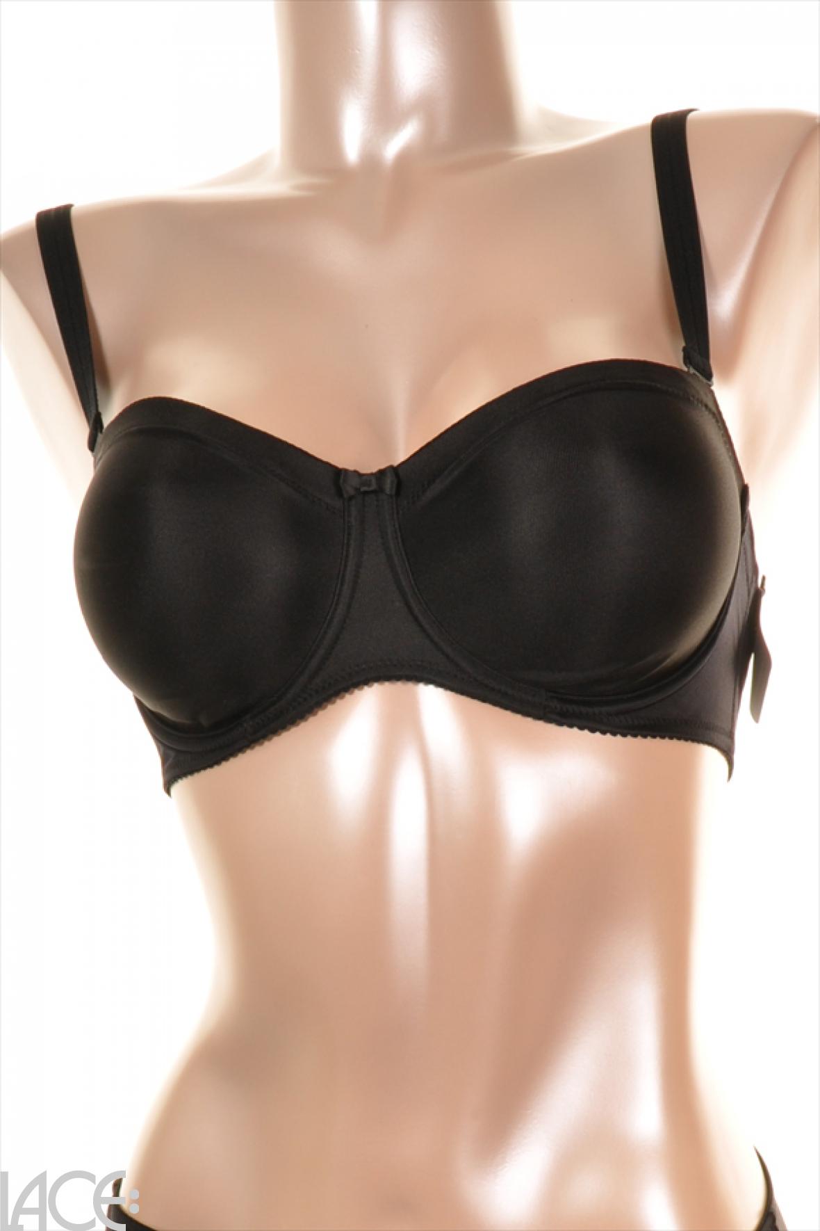 PrimaDonna SATIN black strapless non padded