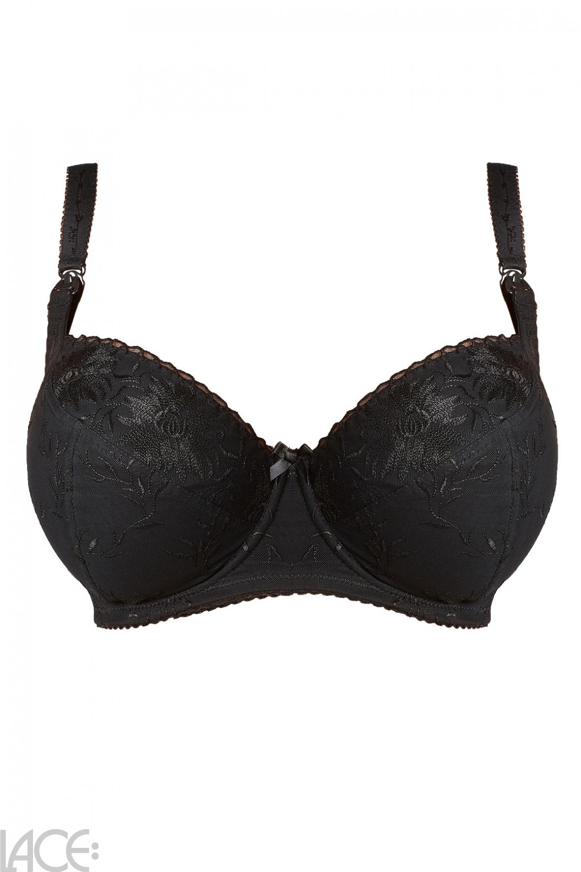 Nessa Women's Sonata Black Non-Padded Underwired Full Cup Bra 38H : Nessa:  : Clothing, Shoes & Accessories