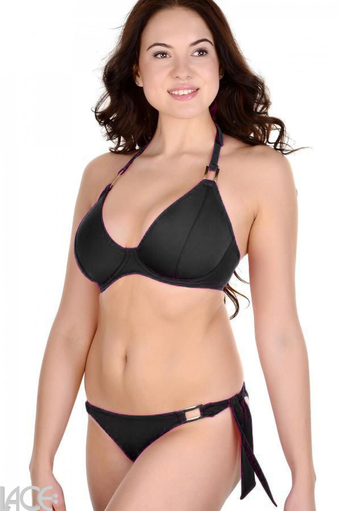 Miss Mandalay Halter Bikini Top D-GG cup - Miss Mandalay Swim 01 BLACK –