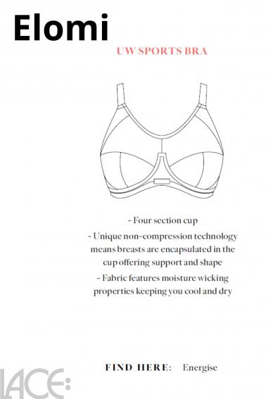 Elomi - Energise Underwired sports bra G-O cup