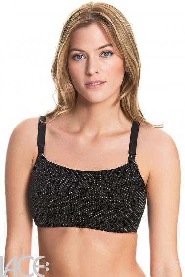 Royce Blossom Wire-Free Adjustable Bra Black/White Dots – Island Girl