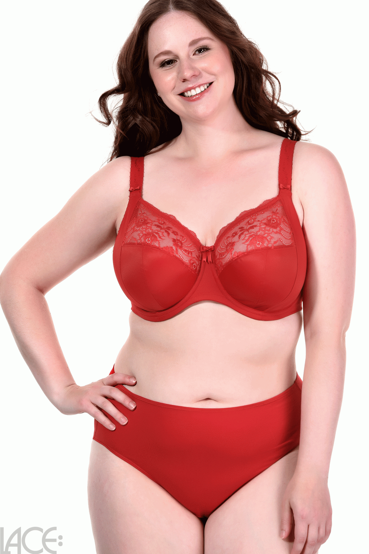 Elomi Morgan Banded Full Cup Bra Red, EL4111HAD