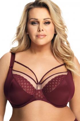 Gorsenia K264 Patti Orange and Brown Balcony Padded Bra K264