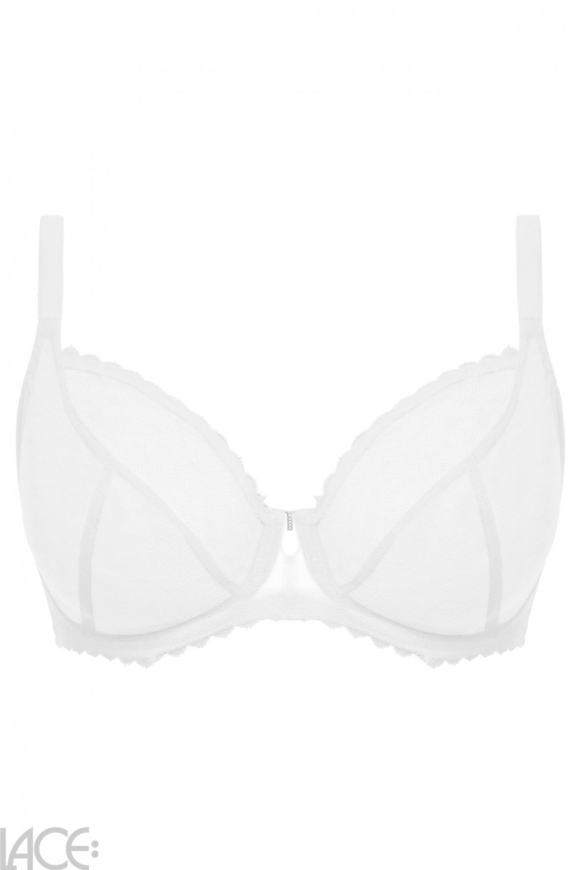 Freya Lingerie Freya Signature Plunge bra F-I cup WHITE – Lace-Lingerie.com