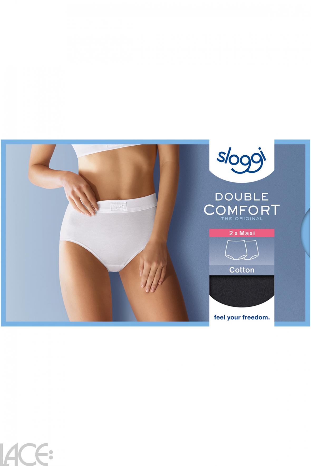 Sloggi Sloggi Double Comfort Full brief - Cotton - 2 Pack BLACK –