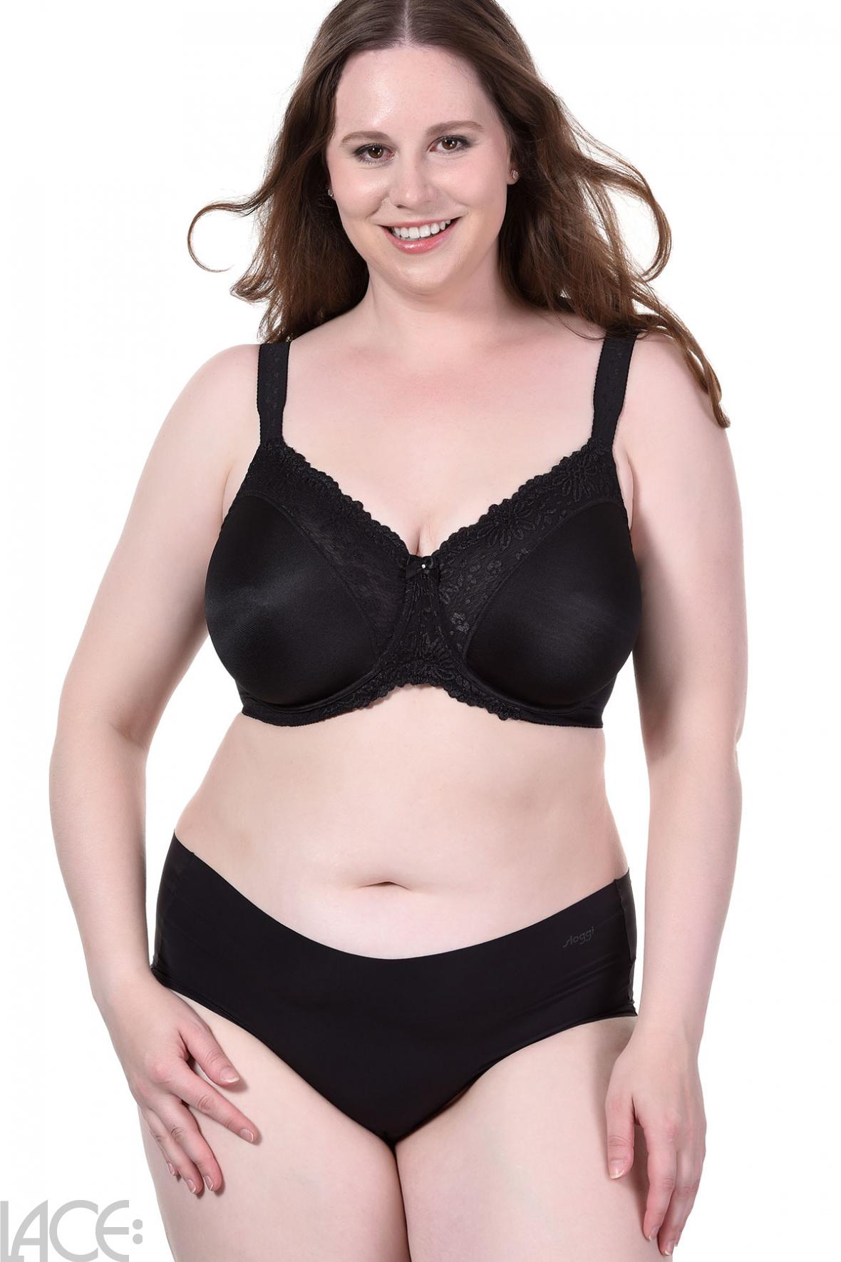 Lemorosy Women's Minimiser Bra Plus Sizes Comfort Interlocking Cups without  Underwire Reducing Strong Portrine Black FR95B, beige, 42E : :  Fashion