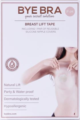 Bye Bra - Adhesive breast lift tape F-H cup with silicone nipple covers