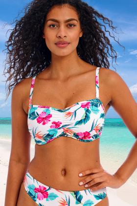 Freya Swim - Palm Paradise Bikini Bandeau bra with detachable straps E-I cup