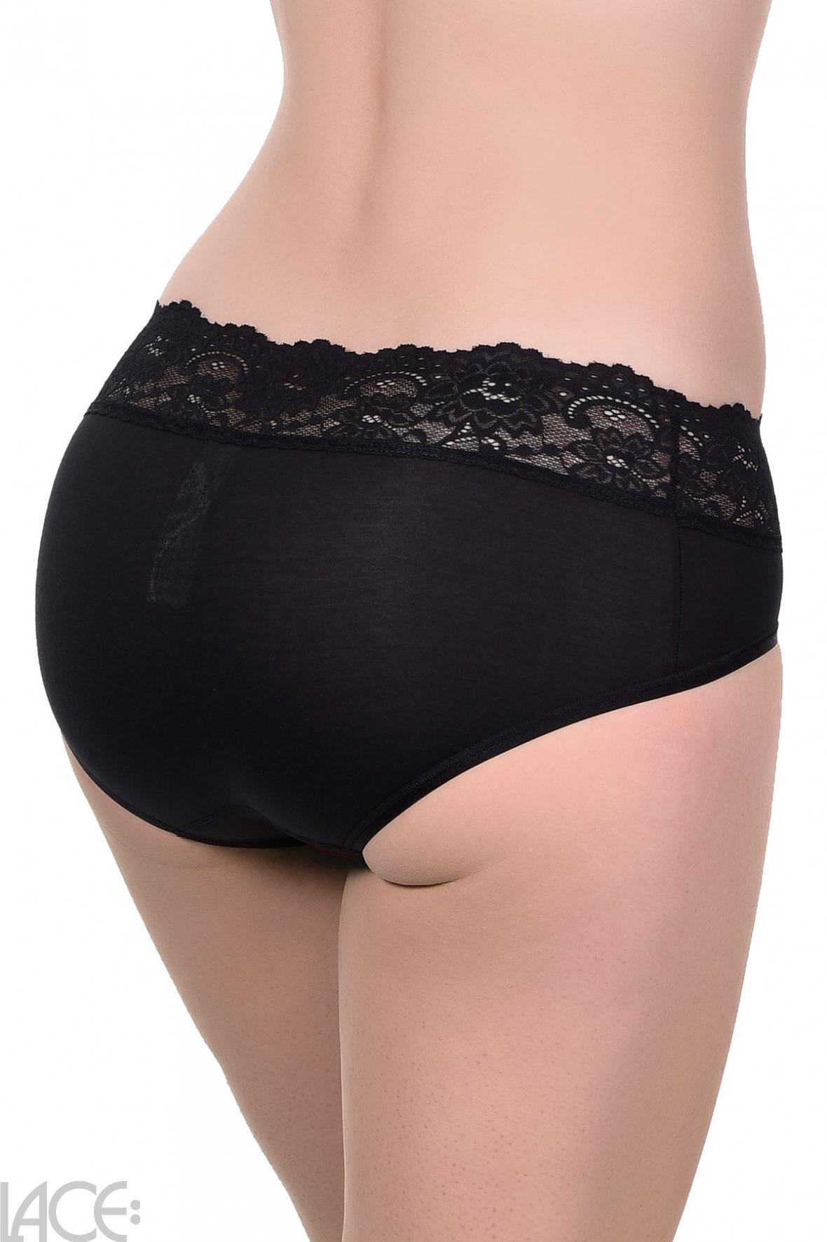 Sloggi Sloggi Romance Midi - Cotton-Microfibre BLACK – Lace