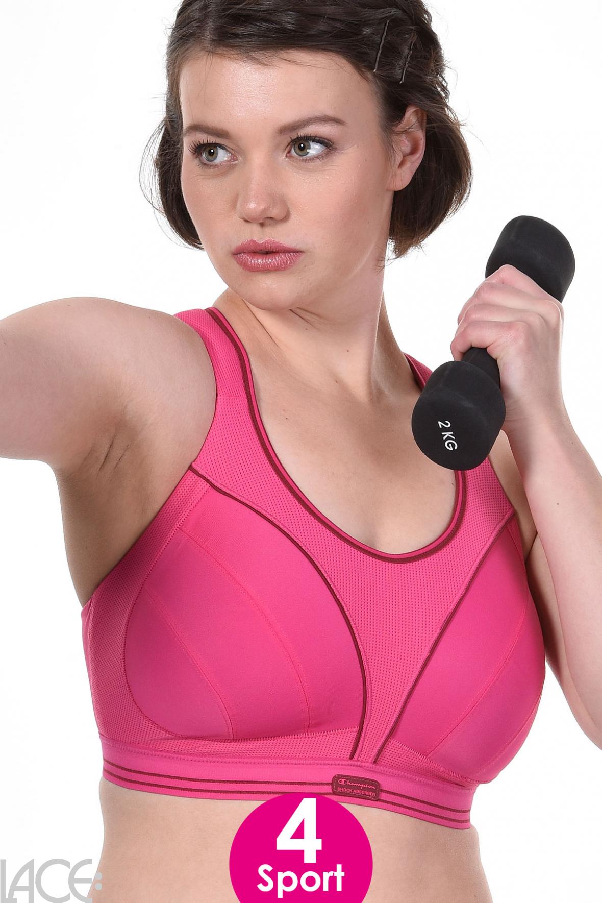 Shock Absorber Ultimate Run Non-wired Sports bra F-I cup PINK