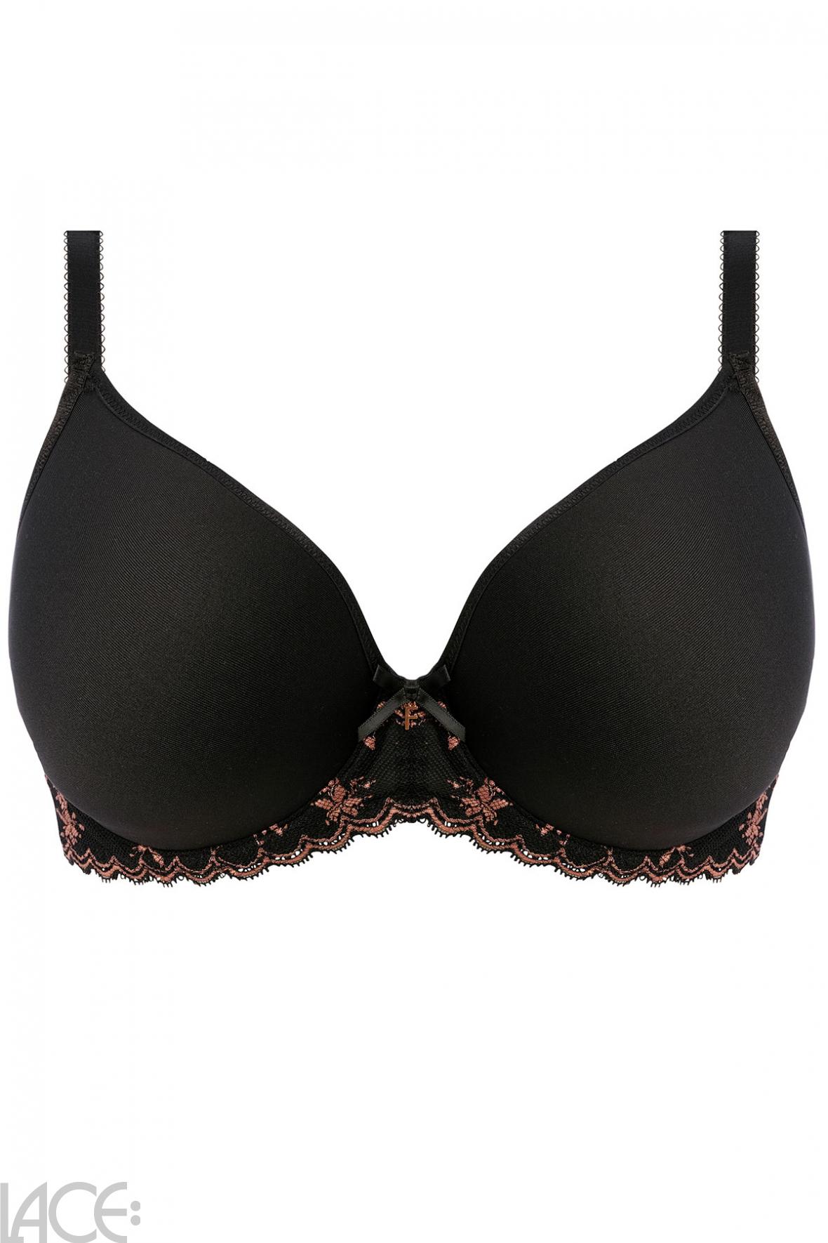 Freya Lingerie Offbeat Decadence T-shirt Spacer bra F-K cup BLACK