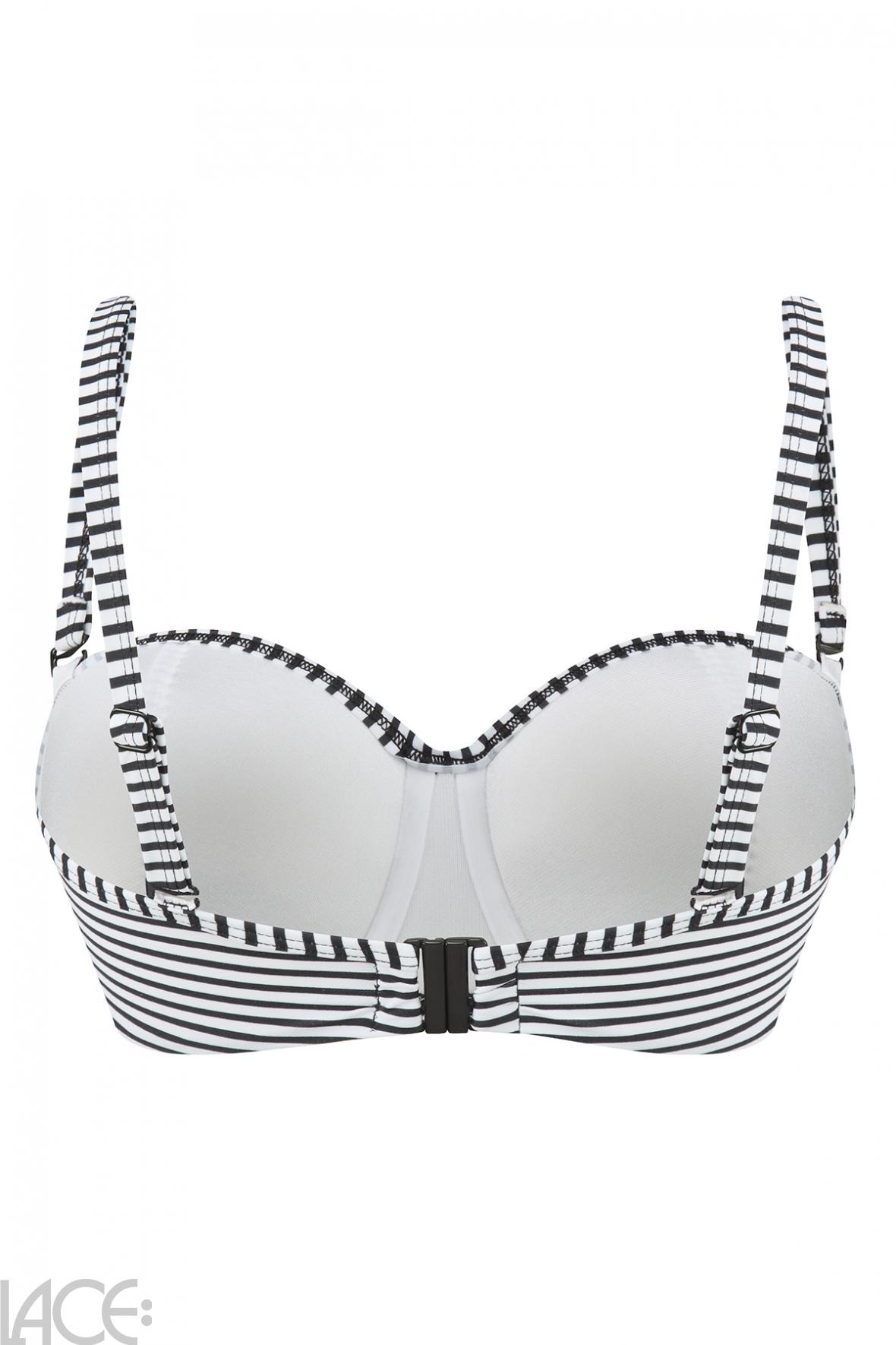 Panache Anya Stripe Bandeau Tankini Top - Bra-Sized Swimwear With Detachable Straps