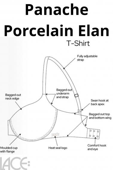 Panache Lingerie - Porcelain Elan T-shirt bra E-G cup