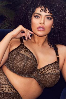 Elomi Lucie plunge bra in mambo snake print EL4490mab