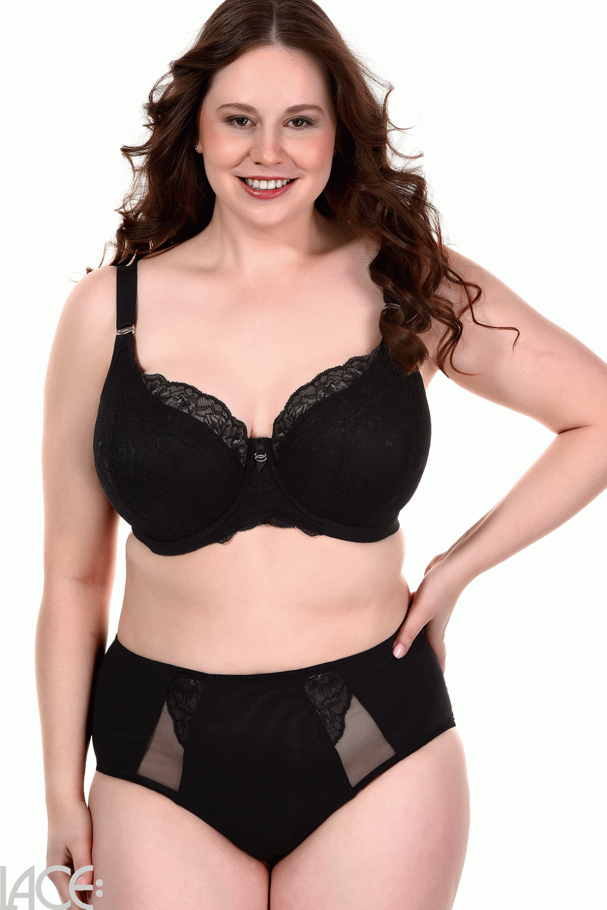 Elomi Brianna Balcony bra - padded G-L cup BLACK –