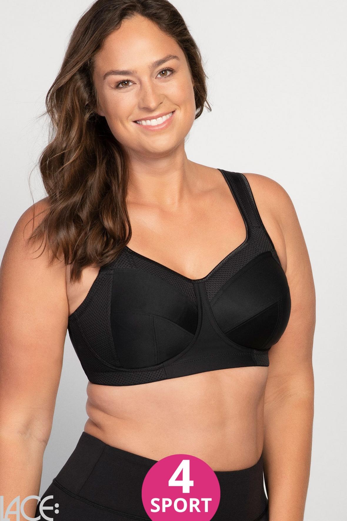 Ulla Kate Sports bra non-wired E-N cup BLACK –