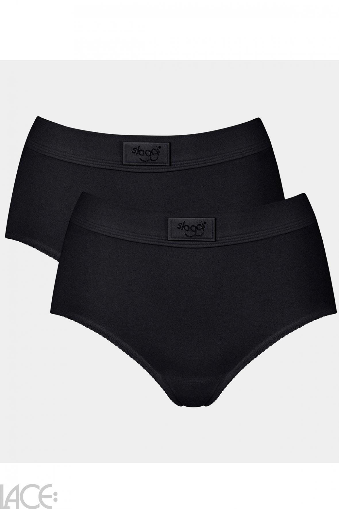 Sloggi Sloggi Double Comfort Full brief - Cotton - 2 Pack BLACK –