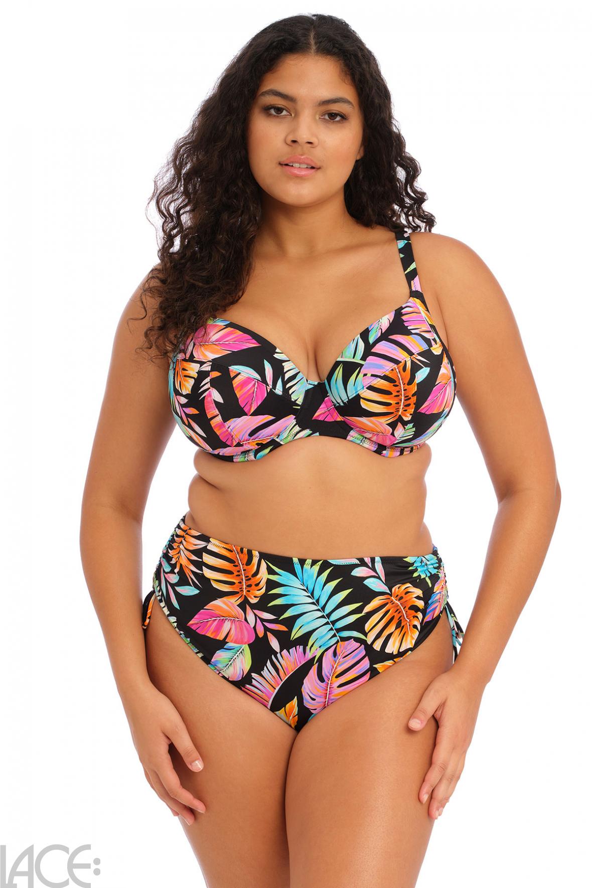 Elomi Swim Tropical Falls Bikini Full brief (adjustable leg) BLACK