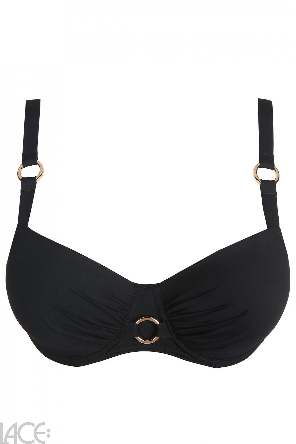 PrimaDonna Swim DAMIETTA black padded strapless bikini top