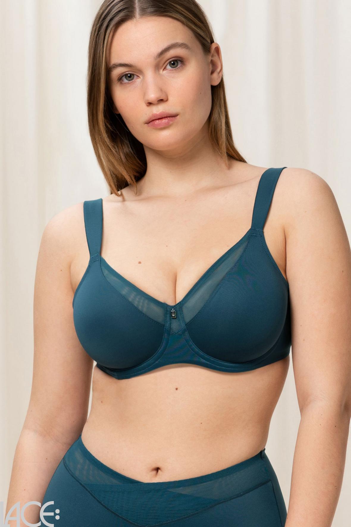 Triumph Lacy Minimizer Bra - True Navy - Curvy