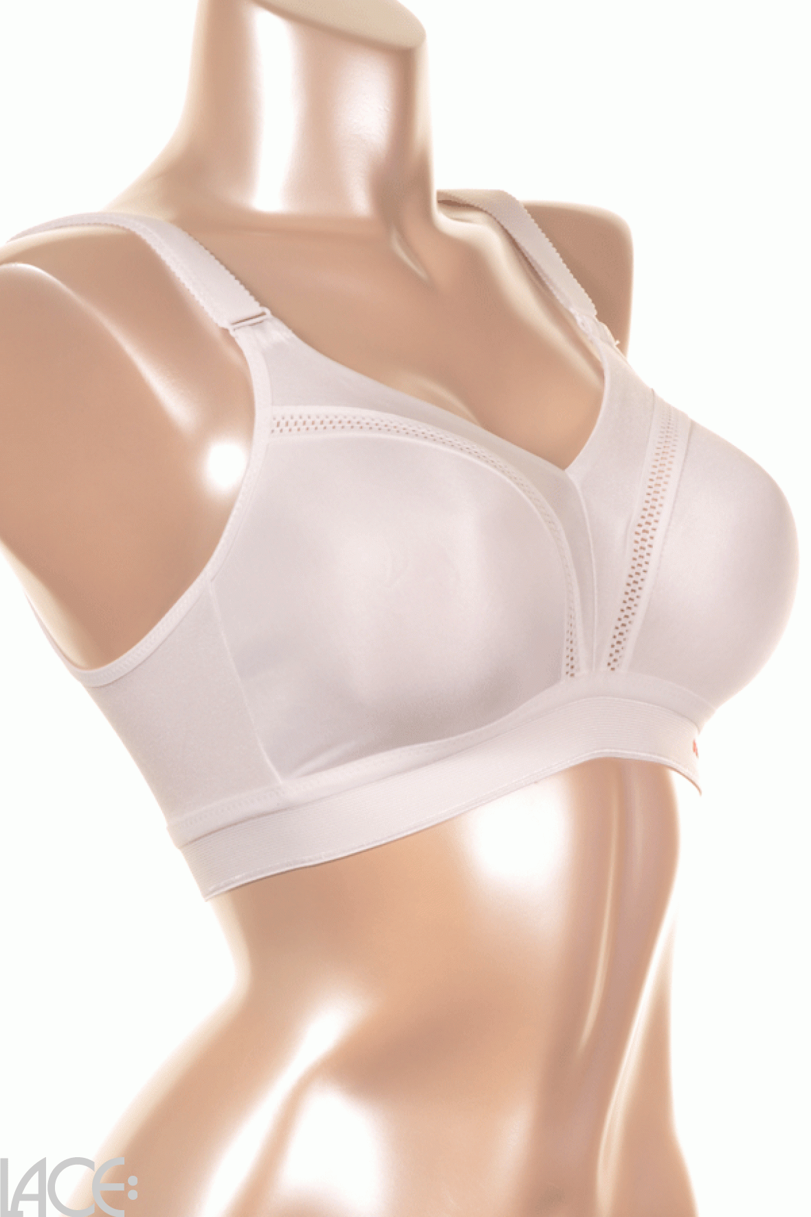 Triumph Tri-action Workout Sports bra non-wired D-F cup WHITE –