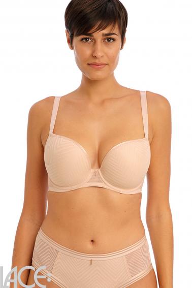 Freya Signature White Padded Plunge Bra, D-H Cup