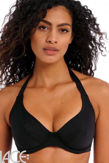 Freya Swim Jewel Cove Bikini-Halter Bikini Top F-I cup PLAIN BLACK –