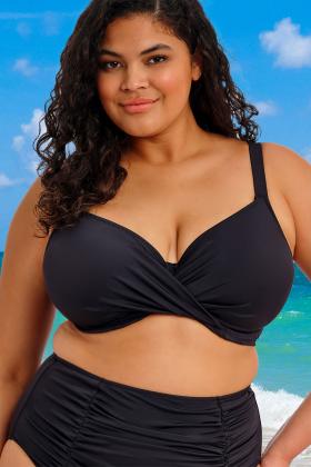 Elomi Swim - Plain Sailing Plunge Bikini Top with wrap design I-N cup